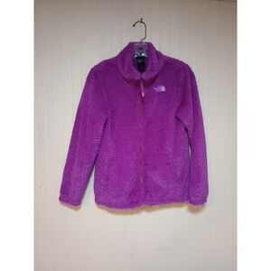 The North Face Girls Fleece Jacket Purple Ski Large Plush Soft Full Zip